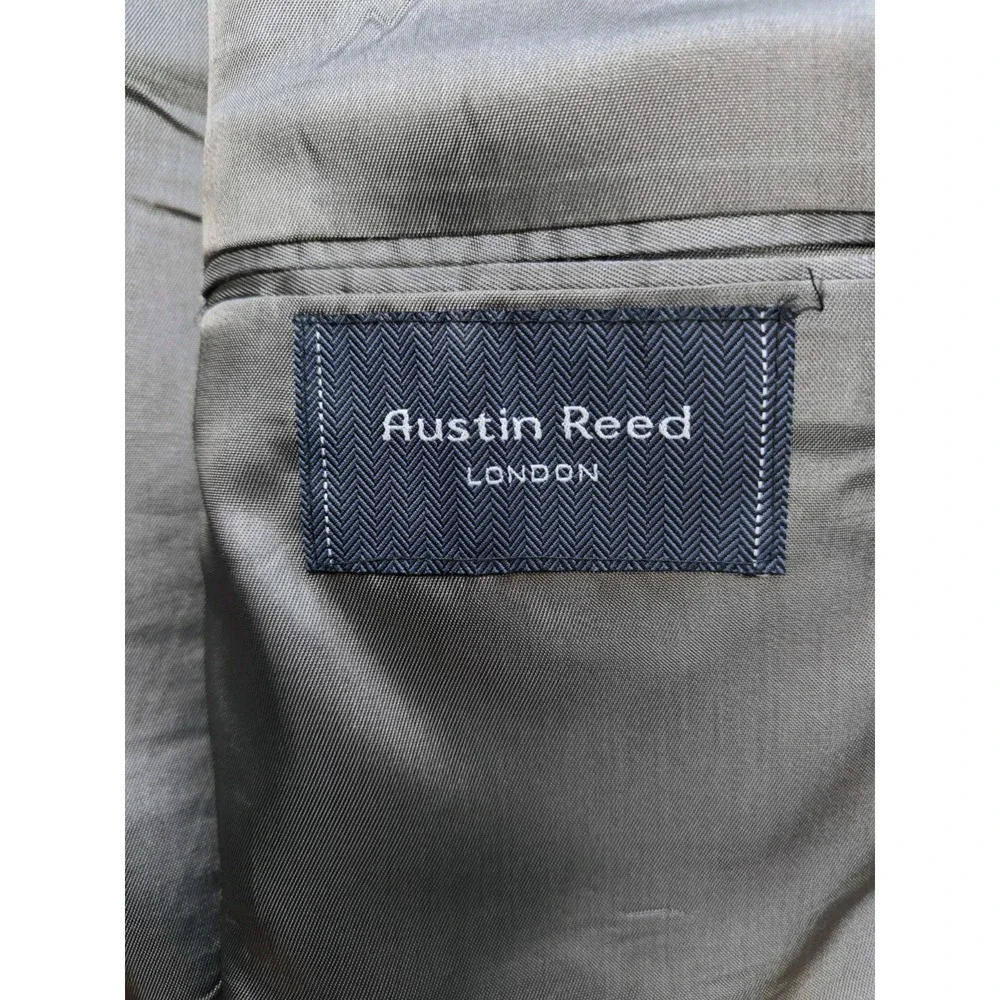 Austin Reed Mens Wool Sports Coat 44R Gray Made in USA 2 Button Blazer